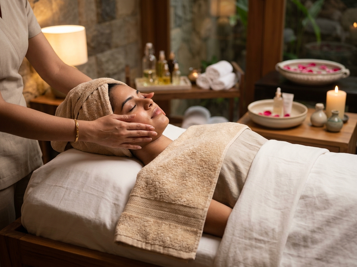 Restorative facial skincare ritual